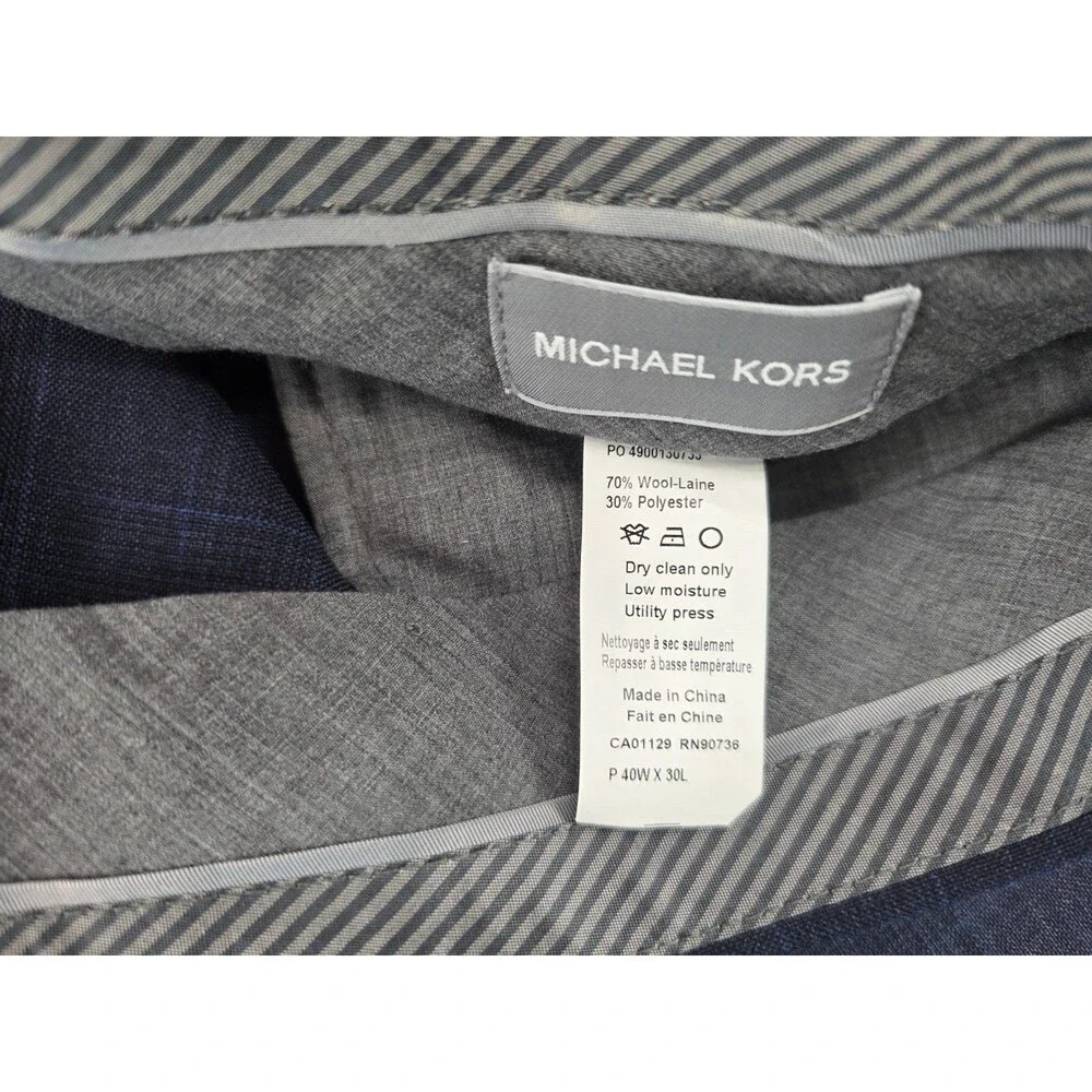 Michael Kors Suit 48R 40X30 Blue Wool Blend Two Button Corpcore Professional